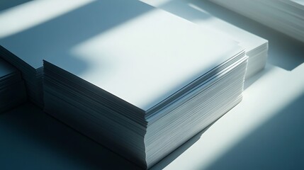 Blank business card mockup on white textured background 3d illustration 3d rendering card template