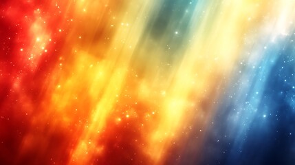 Abstract Cosmic Nebula with Orange Blue Hues