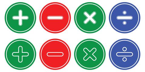 Plus minus multiply divide icon
