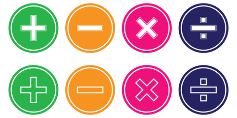 Plus minus multiply divide icon