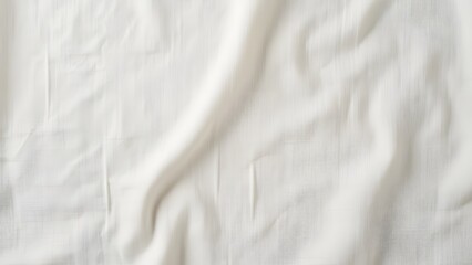 Obraz premium Subtle White Linen Fabric Texture Background, Delicate Folds and Creases for Rustic Design