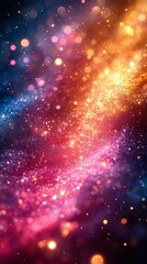 Obraz premium Abstract Cosmic Glitter Background Vibrant Nebula of Sparkling Lights and Shimmering Dust