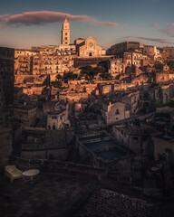Fototapeta premium view of Matera city of stones