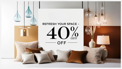 Home decor sale refreshing spaces with 40% off stylish designs in modern living room