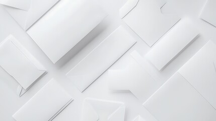 Fototapeta premium Blank business card mockup on white textured background 3d illustration 3d rendering card template