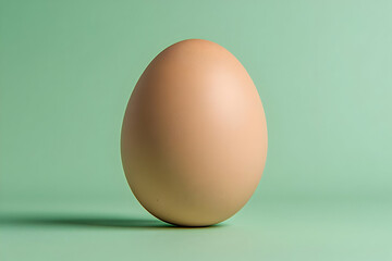 3D Render Egg on Green Background