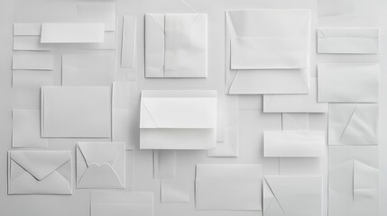 Blank business card mockup on white textured background 3d illustration 3d rendering card template