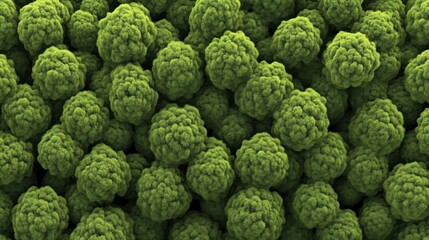 Fototapeta premium Vibrant green foliage close-up nature botanical photography lush environment aerial view organic growth