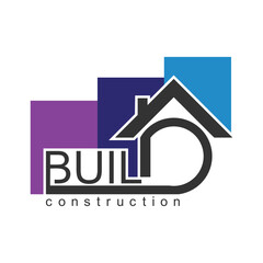 Build logo design simple concept Premium Vector