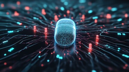 Digital innovation in healthcare virtual environment 3d visualization futuristic concept interactive experience