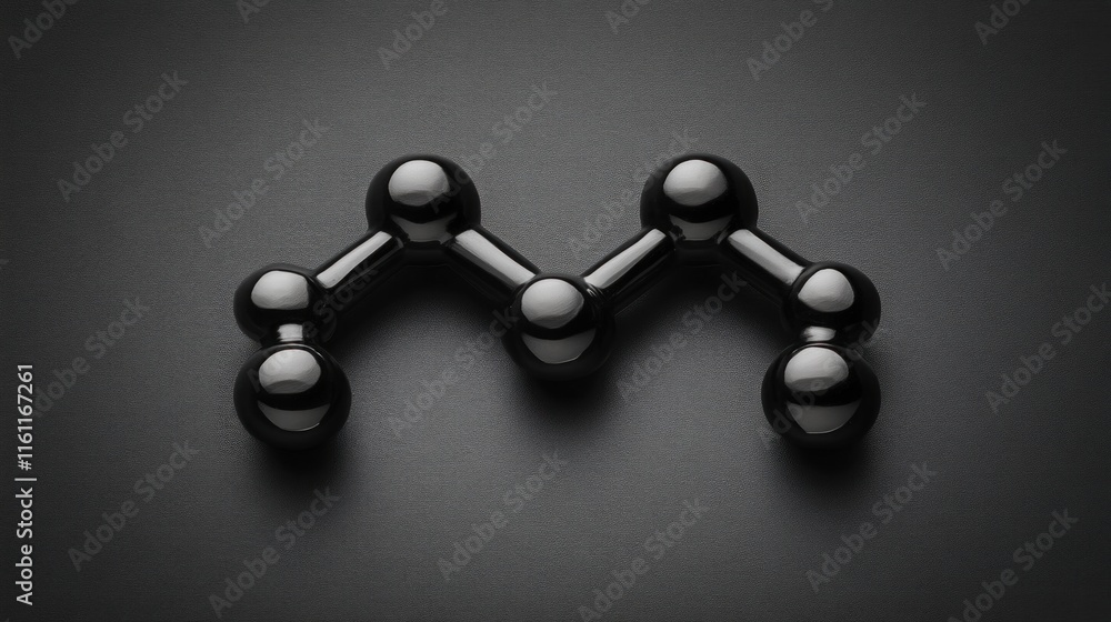 Poster molecular structure representation digital art abstract dark environment close-up view conceptual sc