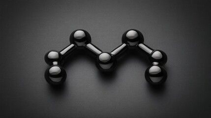 Molecular structure representation digital art abstract dark environment close-up view conceptual science