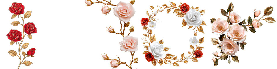 Beautiful Floral Arrangement with Colorful Roses and Green Leaves