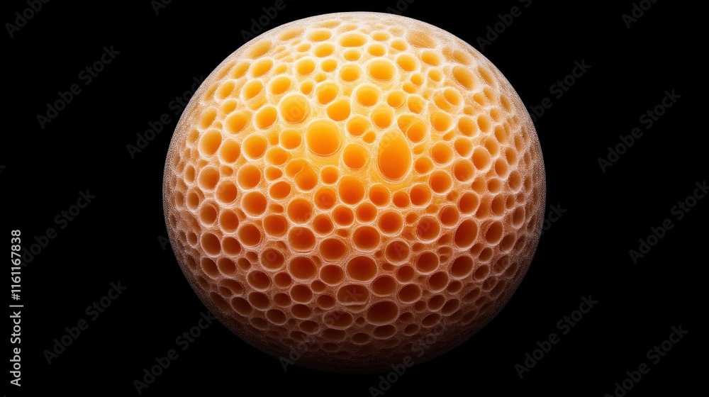 Poster intricate honeycomb sphere abstract environment close-up image textured surface macro photography co