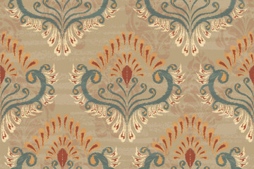 Fototapeta premium damask seamless pattern, motif, fabric, wallpaper, background, etc.