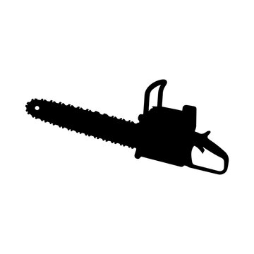 recommend clip art: Chain saw silhouette vector illustration design on white background.