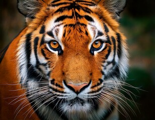 Obraz premium Beautiful Royal Bengal Tiger face close up