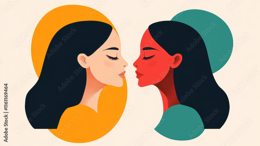 Poster narcissistic, a character gazes lovingly at their reflection, capturing a moment of introspection an