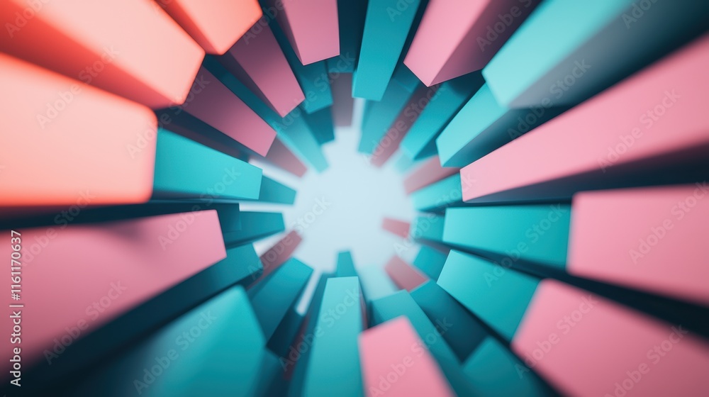 Aufkleber a kaleidoscopic explosion of neon colors and shapes, creating a mesmerizing and abstract visual expe