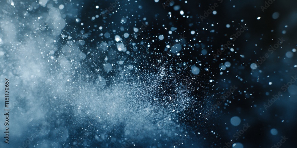 Poster a mesmerizing array of blue and white particles fills the space, creating a magical and ethereal eff