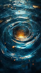 Abstract Vortex Descent into Golden Light