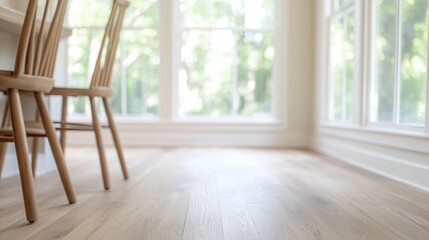 Obraz premium Eco-Friendly Open Concept Living and Dining Space with Natural Materials