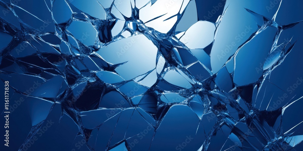 Aufkleber an intricate design displays interwoven patterns in varying shades of blue, creating a modern aesthe