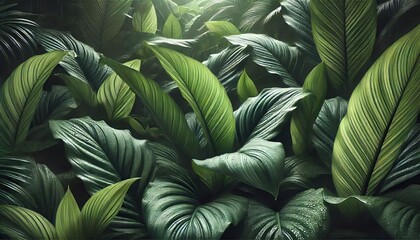 Tropical Rainforest Leaf, isolated on a white background
