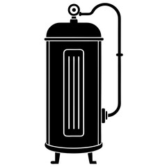 water heater silhouette vector illustration