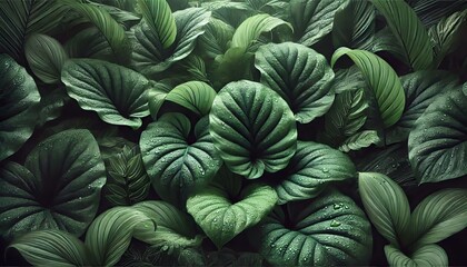 Fototapeta premium Tropical Rainforest Leaf, isolated on a white background