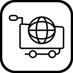 Global marketing vector icon