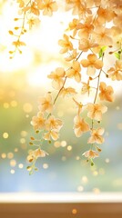 Fototapeta premium Delicate Peach Blossoms in Sunlight