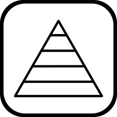 Pyramid chart vector icon