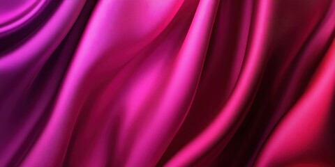 Obraz premium Colorful silk fabric cascades in flowing waves, showcasing various shades of pink and purple that blend seamlessly together