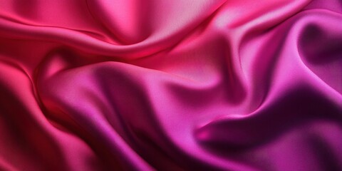 Obraz premium Silky fabric showcases a beautiful blend of pink and purple hues, flowing gracefully with soft, inviting texture, perfect for textile design inspiration
