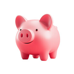 Cute 3D Pink Piggy Bank for Saving Money and Financial Planning