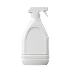 White Spray Bottle for Cleaning Solutions with No Labeling