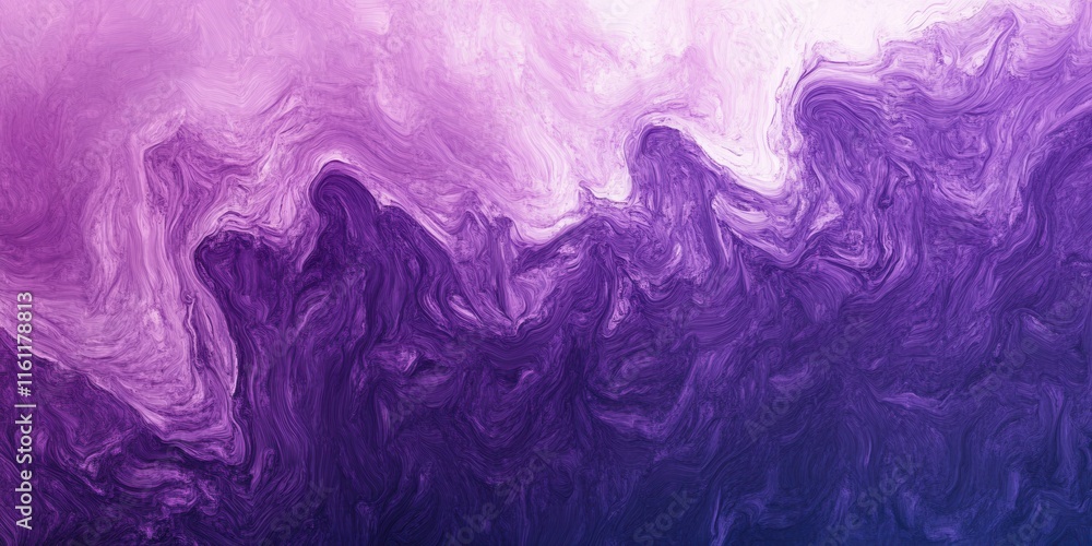 Poster a mesmerizing display of colorful waves with flowing textures, featuring deep purple and soft pink t