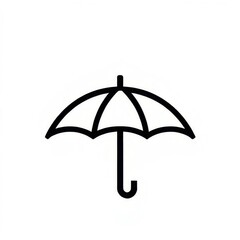 Obraz premium black and white umbrella icon in white backround