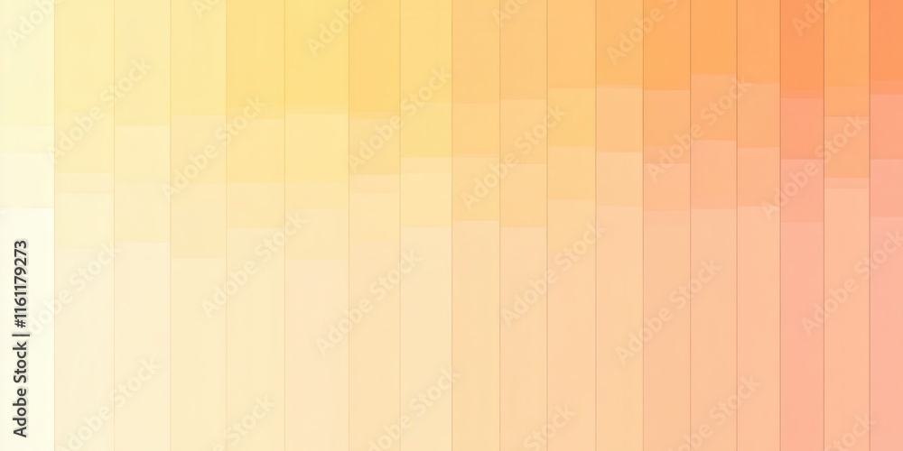 Poster abstract design features a vivid vertical gradient ranging from light yellow to warm peach, creating