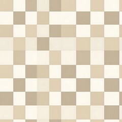 Minimalistic Symmetrical Checkerboard Pattern in Neutral Tones