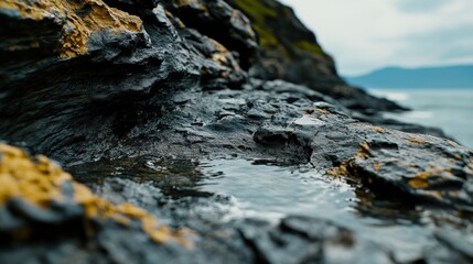 Coastal Rock Pool Serenity: A Close-Up of Nature's Tranquility