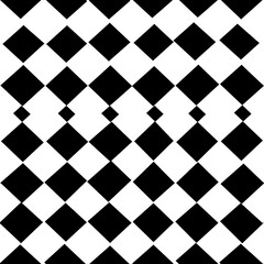 Black and White Geometric Checkerboard Pattern with Symmetrical Design