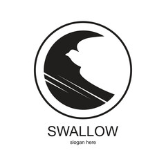 Eagle logo design simple concept Premium Vector