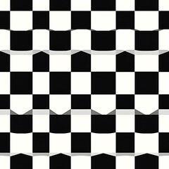 Seamless Symmetrical Checkerboard Design with Sharp Contrast