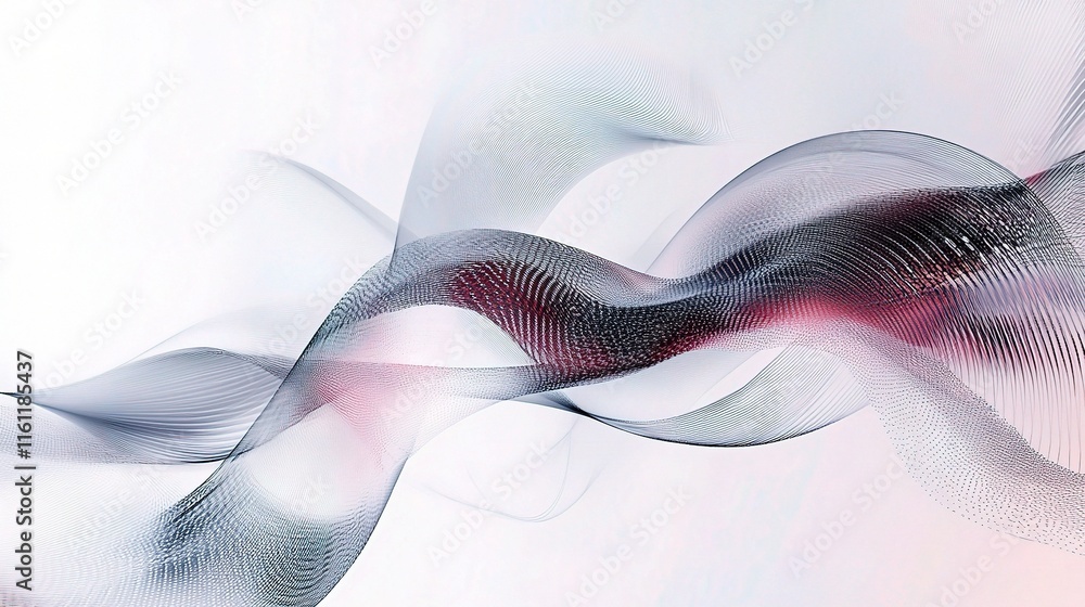 Aufkleber abstract futuristic technology vector background with waves and flow