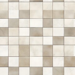 Refined Checkerboard Symmetrical Pattern in Neutral Tones