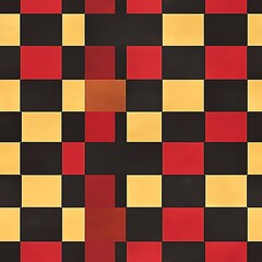 Visually Balanced Symmetrical Checkerboard Pattern in Bold Colors