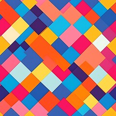 Vibrant Checkerboard Pattern in Alternate Colors for Design Use