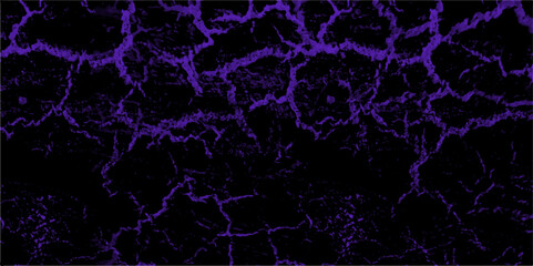 Abstract Purple crack wall design on black background. Realistic dark purple fire particle burn effect sparkles pattern. Background using for Interior and exterior Home decorated for floor. 